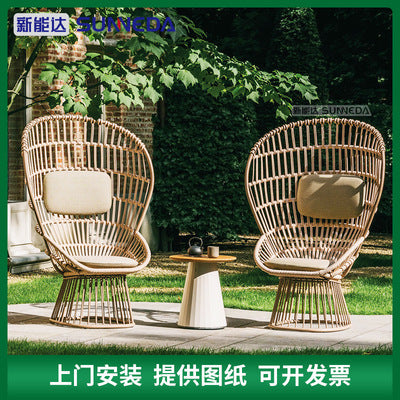 Outdoor Tables And Chairs Complete Set Of Aluminum Alloy Tables And Chairs Courtyard Terrace Outdoor Furniture Leisure Round Table Sofa High Back Chair Combination