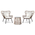 Leisure Outdoor Balcony Rattan Chair Garden Patio Rattan Table And Chair Combination Outdoor Household Small Tea Table Set