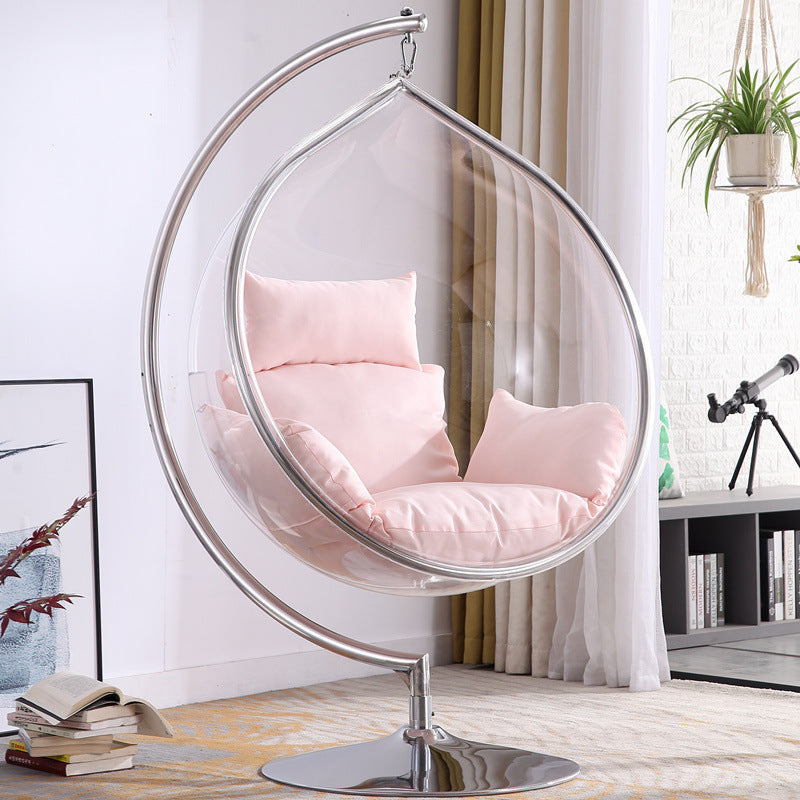 Nordic wind net red glass ball transparent bubble chair hemisphere hanging chair space chair acrylic hanging basket girl heart room