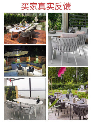 Nordic Outdoor Tables And Chairs Balcony Designer Rope Outdoor Villa Courtyard Garden Living Room Terrace Rattan Tables And Chairs