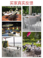 Nordic Outdoor Tables And Chairs Balcony Designer Rope Outdoor Villa Courtyard Garden Living Room Terrace Rattan Tables And Chairs