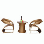 Balcony Outdoor Tables And Chairs Household Designer Garden Teng Chair Cafe Rattan Woven Leisure Rattan Chair Three Piece Set