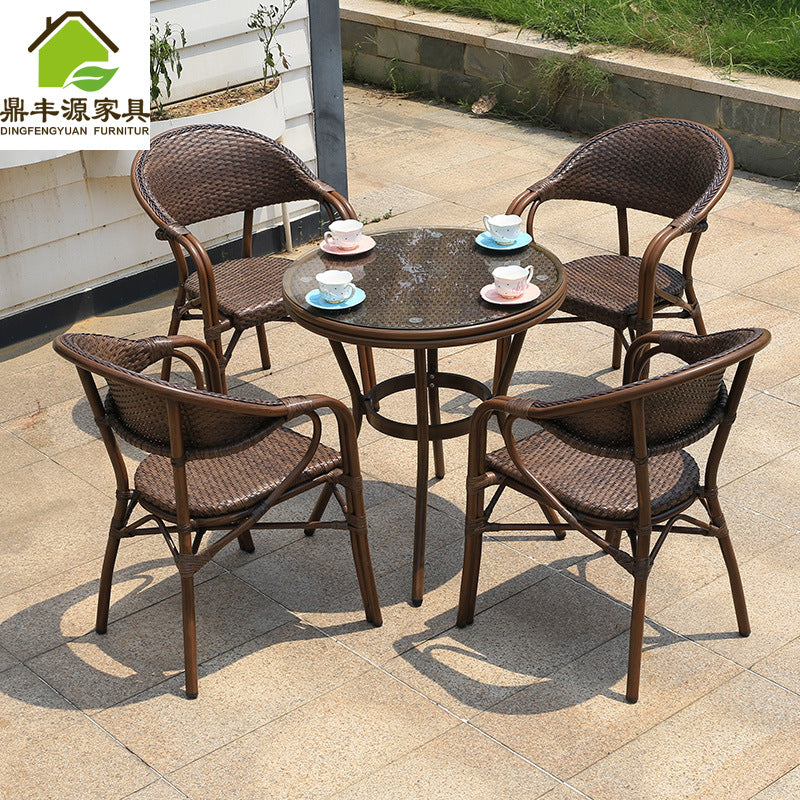Outdoor Rattan Chair Balcony Table And Chair Set