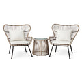 Modern Simple Outdoor Rattan Table And Chair Furniture Outdoor Breathable Balcony Chair Aluminum Alloy Leisure Rattan Chair Three Piece Set