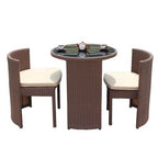 Balcony Small Table And Chair Leisure Rattan Chair Three Piece Set Balcony Tea Table And Chair Combination One Table And Two Chairs