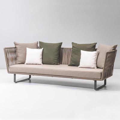 Outdoor Sofa Waterproof Outdoor Restaurant Card Seat Rattan Sofa Courtyard Terrace Leisure Double Rattan Sofa Chair