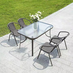 Rattan Table And Chair Outdoor Leisure Courtyard Rattan Chair Tea Table Combination Outdoor Balcony Table And Chair Outdoor Iron Rattan Chair Combination