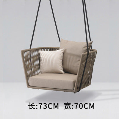 Rattan Thinking Nordic Outdoor Furniture Pure Manual Rattan Courtyard Furniture Balcony Outdoor Milk Tea Shop Rattan Sofa