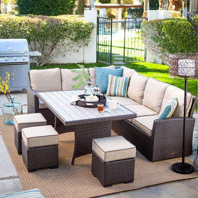 Outdoor Rattan Chair Sofa Outdoor Courtyard Terrace Sunshine Room Rattan Sofa Balcony Leisure Corner Rattan Sofa Combination