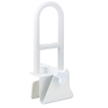 The bathtub handrails are perforated free for the elderly, pregnant women and children. The bathtub is anti-skid and the safety handrails are used for getting up