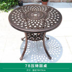 Outdoor Leisure Cast Aluminum Tables And Chairs Combination Garden Hotel Metal Furniture Balcony Courtyard Outdoor Open-air Chairs