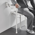 Bathroom seat folding stool, elderly toilet, toilet handrail, folding safety, anti-skid railing, bath stool