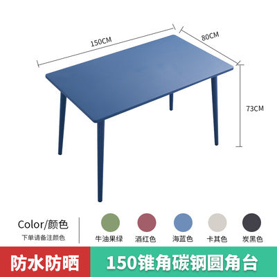 Outdoor Aluminum Alloy Open-air Chair Courtyard Outdoor Dining Table Coffee Shop Milk Tea Shop Set Combination Of Tables And Chairs