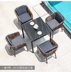 Outdoor Tables And Chairs Rattan Chairs Outdoor Furniture Leisure Tables And Chairs Courtyard Villa Hotel Outdoor Tables And Chairs Combination Rock Board