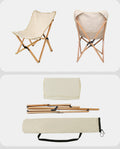 Portable Outdoor Adjustable Wooden Fishing Chair