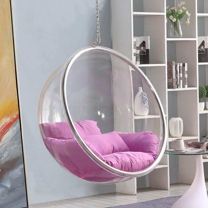 Hanging Ball Transparent Bubble Chair Hemispherical Chair Hanging Chair Acrylic Hanging Basket Bird's Nest Swing Hanging Ball Glass Chair