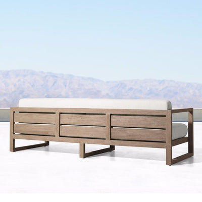 Outdoor Solid Wood Sofa Combination Outdoor Garden Courtyard Teak Home Stay Furniture Outdoor Waterproof Leisure Coffee Table Hotel
