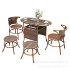Outdoor Garden Leisure Rattan Chair Three Piece Set Courtyard Balcony Tables And Chairs Milk Tea Shop Coffee Shop Outdoor Tables And Chairs Combination