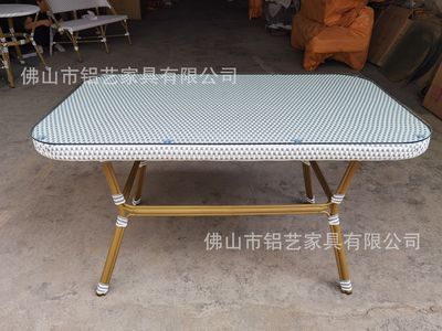 Nordic Rattan Woven Plastic Wood Aluminum Alloy Outdoor Restaurant Balcony Coffee Shop Set Tables Chairs And Tables