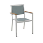 Outdoor Leisure Table And Chair Combination Outdoor Chair Cafe Courtyard Terrace Garden Plastic Wood Table And Chair Teslin Cloth Chair