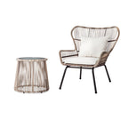Leisure Outdoor Balcony Rattan Chair Garden Patio Rattan Table And Chair Combination Outdoor Household Small Tea Table Set
