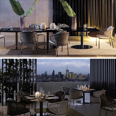 Outdoor Leisure Rattan Tables And Chairs Outdoor Balcony Garden Hotel Terrace Cafe Tables And Chairs Furniture Three Piece Set