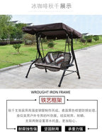 Hanging Chair Hanging Basket Chair Outdoor Swing Hanging Chair Courtyard Indoor Rocking Chair Balcony Rattan Chair Hanging Basket Adult Rocking Chair Double
