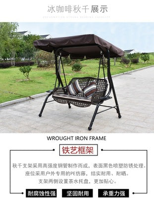 Hanging Chair Hanging Basket Chair Outdoor Swing Hanging Chair Courtyard Indoor Rocking Chair Balcony Rattan Chair Hanging Basket Adult Rocking Chair Double