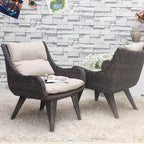 Rattan Chair Three Piece Set Balcony Small Table And Chair Leisure Outdoor Courtyard Tea Table Combination Outdoor Terrace Rattan Armchair