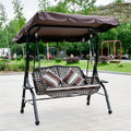 Outdoor Courtyard Double Basket Swing Household Rocking Chair Balcony Chair Garden Rattan Chair Iron Leisure Outdoor Swing