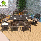 Outdoor Leisure Cast Aluminum Tables And Chairs Combination Garden Hotel Metal Furniture Balcony Courtyard Outdoor Open-air Chairs