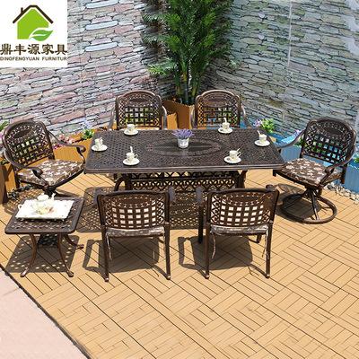 Outdoor Leisure Cast Aluminum Tables And Chairs Combination Garden Hotel Metal Furniture Balcony Courtyard Outdoor Open-air Chairs