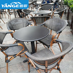 Outdoor Rattan Chair Courtyard Combination Outdoor Cafe Outdoor Courtyard Rattan Table And Chair Balcony Bar Table And Chair Three Piece Set