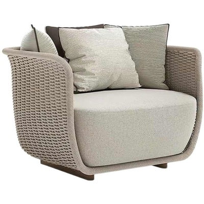 Nordic Outdoor Sofa Balcony Courtyard Rattan Chair Hotel Villa Leisure Rattan Sofa Chair Three Piece Rattan Sofa