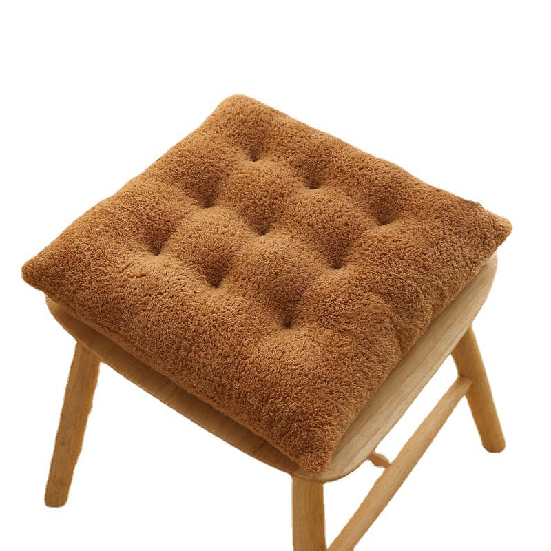 Plush Cushion Household Dining Chair Cushion Thickening Warm Office Student Chair Cushion