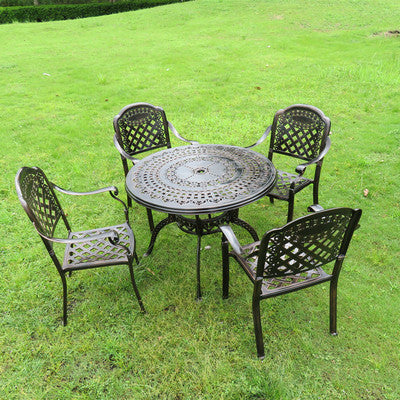 Outdoor Cast Aluminum Tables And Chairs Courtyard Garden Outdoor Leisure Negotiation Metal Barbecue Tables And Chairs Outdoor Iron Furniture Combination