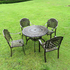 Outdoor Cast Aluminum Tables And Chairs Courtyard Garden Outdoor Leisure Negotiation Metal Barbecue Tables And Chairs Outdoor Iron Furniture Combination