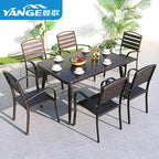 Outdoor Tables And Chairs Outdoor Villa Courtyard Open Balcony Terrace Leisure Cast Aluminum Tables And Chairs Combination All Aluminum Alloy Tables And Chairs