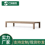 Outdoor Solid Wood Sofa Combination Outdoor Garden Courtyard Teak Home Stay Furniture Outdoor Waterproof Leisure Coffee Table Hotel