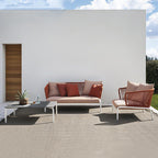 Outdoor Furniture Rattan Sofa Combination Open-air Balcony Rattan Chair Model Room Courtyard Garden Leisure Sofa Living Room