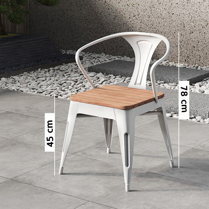 4 PCS set of Outdoor Garden Dining Chairs,Metal Support Frame Anticorrosive Chair,Perfect for Deck Porch Balcony Basketball Court Backyard or Park, Multcolor