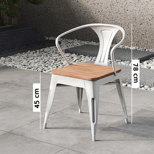 4 PCS set of Outdoor Garden Dining Chairs,Metal Support Frame Anticorrosive Chair,Perfect for Deck Porch Balcony Basketball Court Backyard or Park, Multcolor