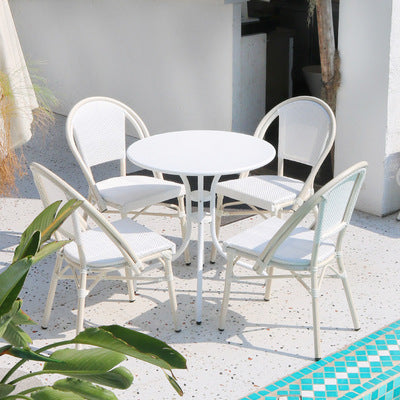 Outdoor Courtyard Net Cloth Table And Chair Combination Outdoor Open-air Cafe Milk Tea Shop Leisure Chair Balcony Garden Set