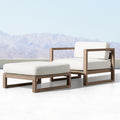 Outdoor Solid Wood Sofa Combination Outdoor Garden Courtyard Teak Home Stay Furniture Outdoor Waterproof Leisure Coffee Table Hotel