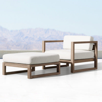 Outdoor Solid Wood Sofa Combination Outdoor Garden Courtyard Teak Home Stay Furniture Outdoor Waterproof Leisure Coffee Table Hotel