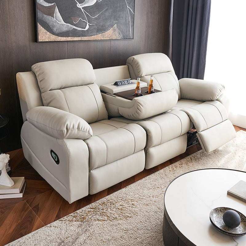 3 Seat Automatic Adjustable Recliner Sofa with USB, Cup Holder, Socket