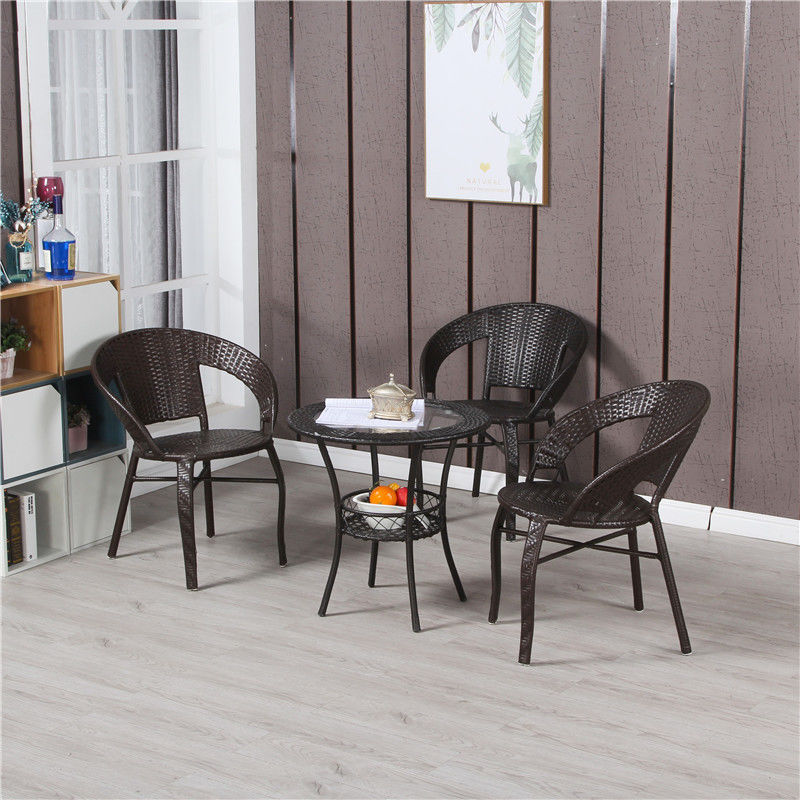 Outdoor Patio Side Table - Wicker Patio Bistro Set