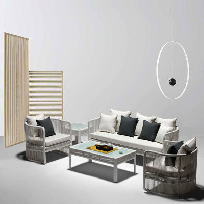 Outdoor Rattan Chair Sofa Leisure Rattan Sofa Combination Rattan Art Furniture Home Stay Sales Department Garden Landscape Rattan Sofa