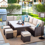 Outdoor Rattan Chair Sofa Outdoor Courtyard Terrace Sunshine Room Rattan Sofa Balcony Leisure Corner Rattan Sofa Combination