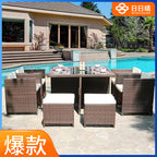 Rattan Chair Tea Table Five Piece Set Of Outdoor Furniture Outdoor Leisure Balcony Tables And Chairs Courtyard Tables And Chairs Combination
